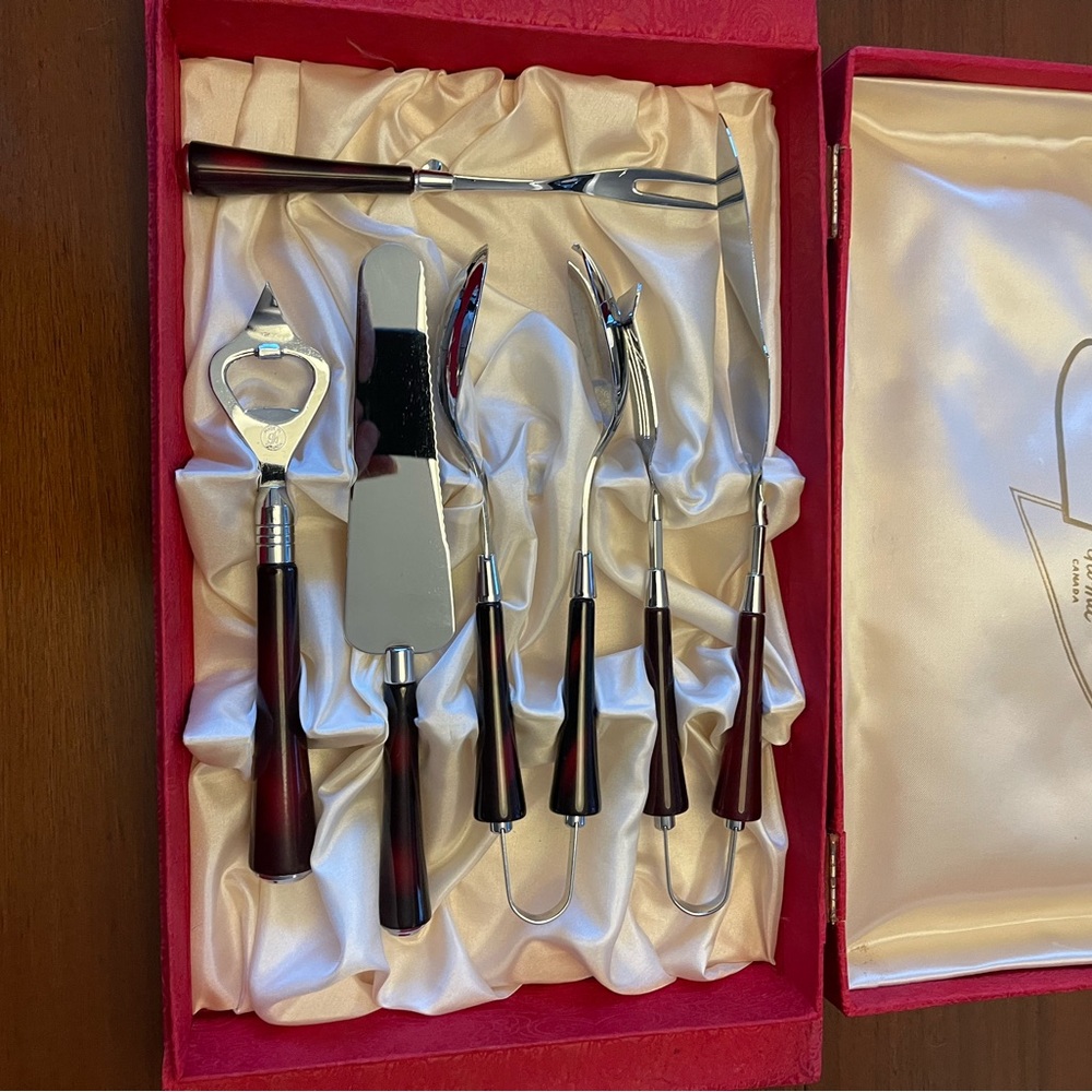 RARE Glo Hill serving Set - MCM